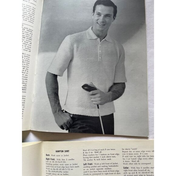 Vintage Columbia Minerva Mens Knitting Pattern Books Vol 124 & 798 For Classic S - Picture 8 of 14